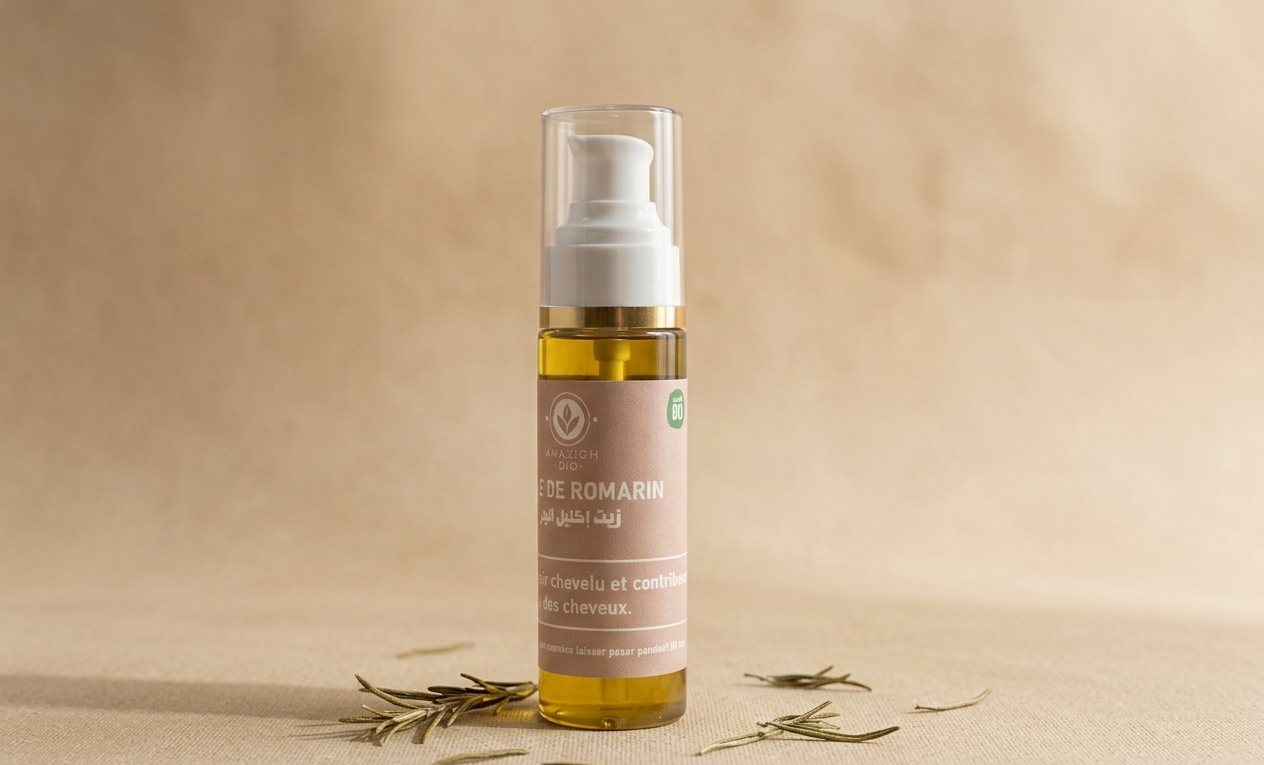 Huile de Romarin Bio – Sérum Croissance & Densité Capillaire